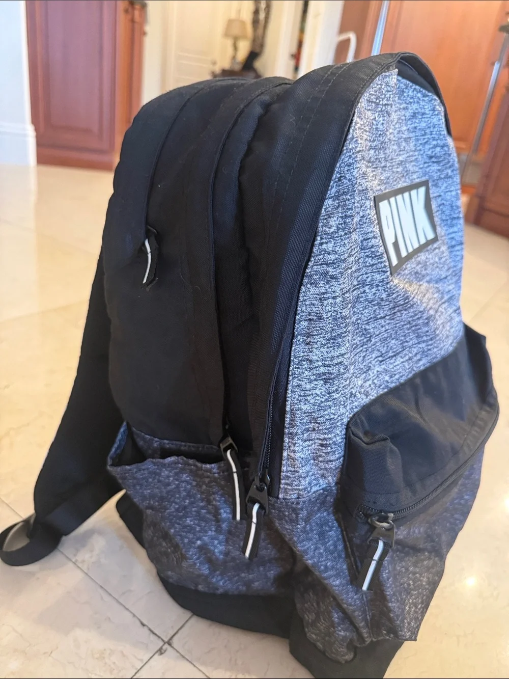 PINK Victoria's Secret Gray Heather & Black Men's Backpack